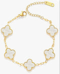 Pure Elegance White Clover Bracelet