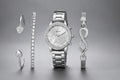 Silver Moonlight Watch & Jewelry Set