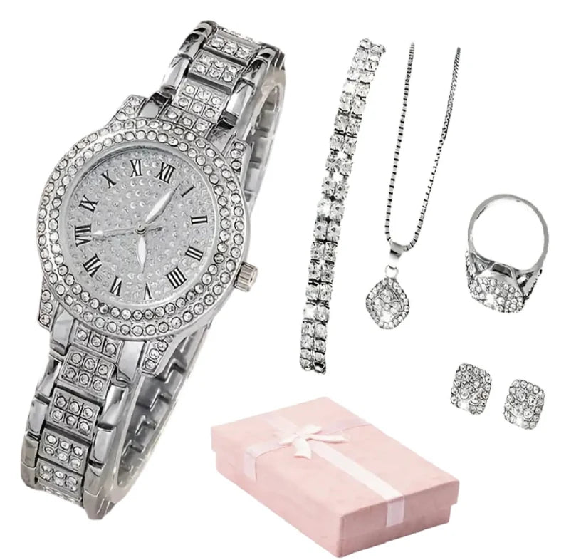 Forever Elegant Gift Watch & Jewelry Set