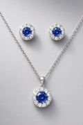 Royal Radiance Sapphire Crystal Jewelry Set